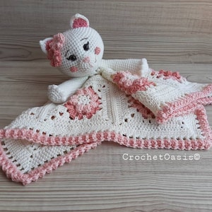 CROCHET CAT LOVEY Pattern, Granny Square Blanket, Crochet Cat, Cat Lovey, Cat Security Blanket, Cat amigurumi, Crochet kitten (English only)