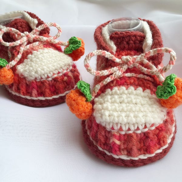 CROCHET PATTERN Baby Shoes, Crochet Booties, Pumpkin Shoe, Halloween Crochet Shoe, Pumpkin crochet pattern, bat, autumn leaves, English only