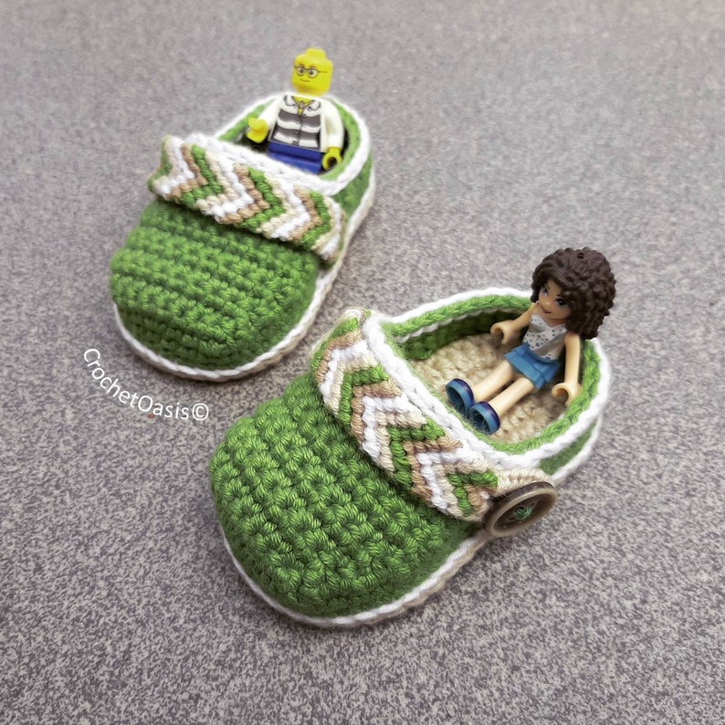 CROCHET PATTERN Baby Shoes, Crochet Booties, Baby Clogs, Tribal Baby Clogs, Crochet Clogs Pattern, Crochet Shoes Pattern, English only, DIY image 2