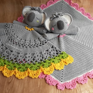 Cute Koala Lovey CROCHET PATTERN, Koala security blanket, PDF, Amigurumi, Koala Blanket, Koala, Crochet Lovey, Crochet Blanket, Baby Blanket