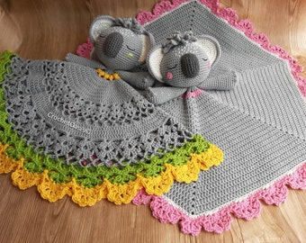 Cute Koala Lovey CROCHET PATTERN, Koala security blanket, PDF, Amigurumi, Koala Blanket, Koala, Crochet Lovey, Crochet Blanket, Baby Blanket