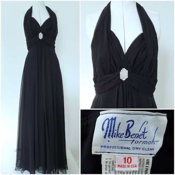 90s Prom Dress / SALE / Vintage Prom Dress / Black