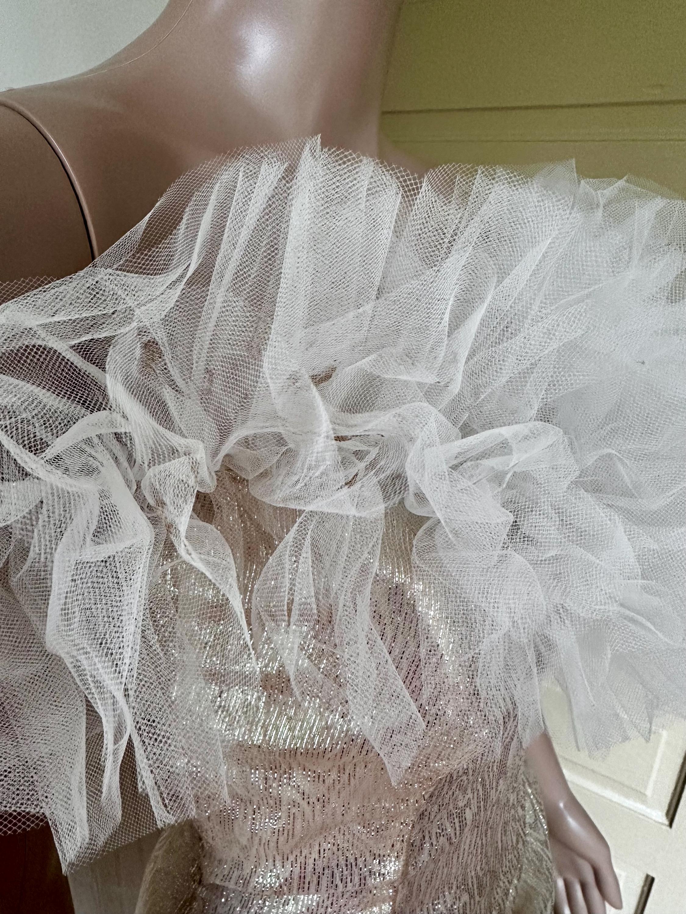 80s Ruffles 80s Prom Dress Ruffles Gold Metallic - Etsy