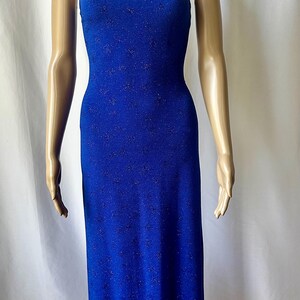 Y2K  Royal Blue Glitter Dress Vintage 2000s