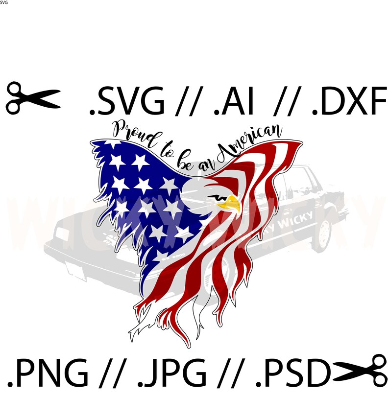 Download Proud to be an American Flag Eagle Digital download SVG ...