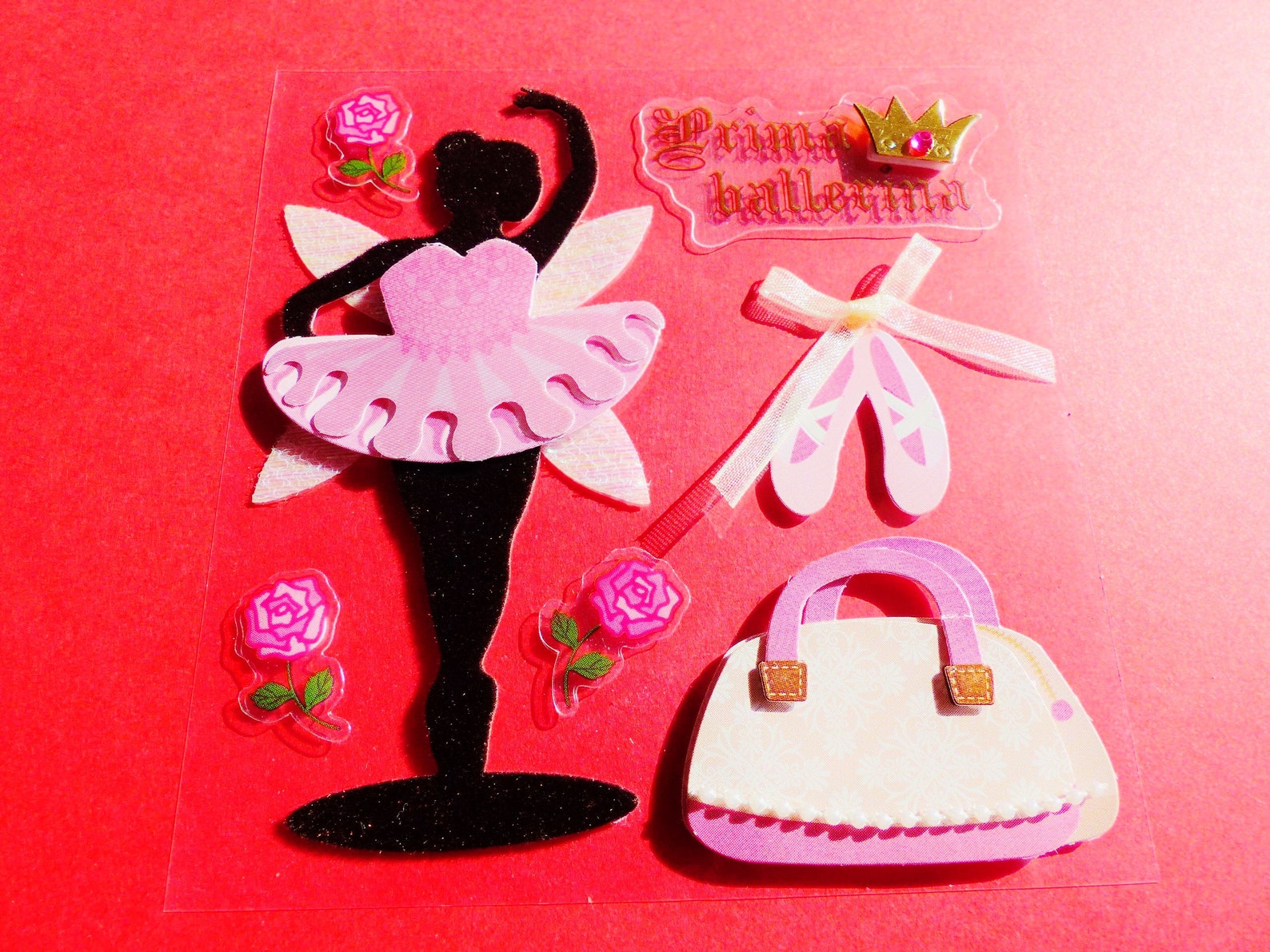 stickers 3d ballerina prima ballerina tutu ballet shoe tip paper dance wall decal stickers pearl velvet fabric