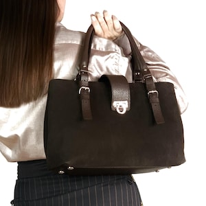 Erhältlich in 6 Farben! Braune Wildledertasche, braune Umhängetasche, Wildledertasche, braune Tasche, Retro Handtasche, Geschenk für sie, Made in Ukraine