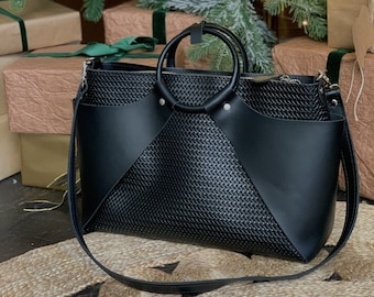 MIU MIU Vintage 00s Y2k Bowling Crossbody Hand Bag | Black