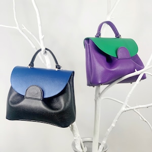 In 21 Farben verfügbar! Echtleder Handtasche, Leder Schultertasche, helle Tasche, Ledertasche für Damen