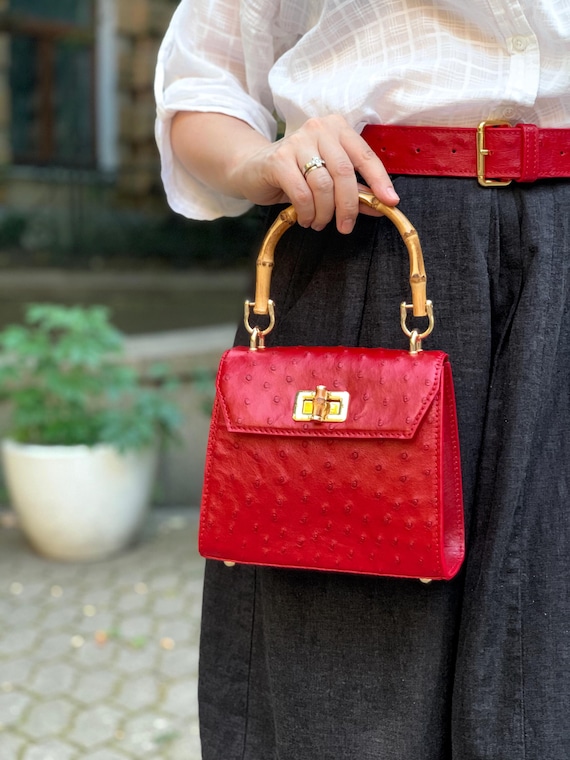 Struisvogelleer tas sale