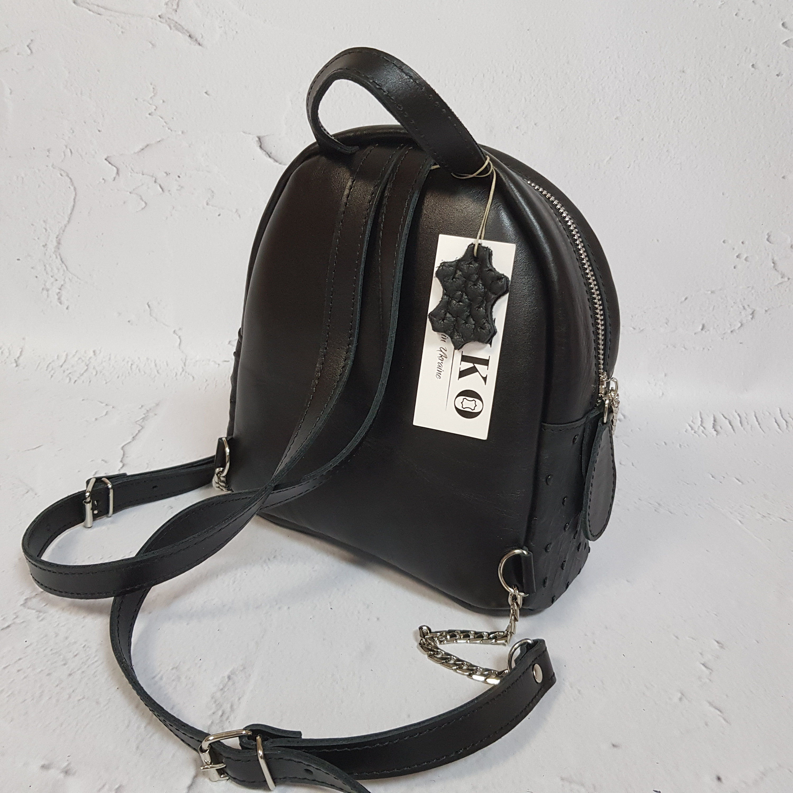 Ostrich Backpack for Women, Genuine Ostrich Leather Backpack 