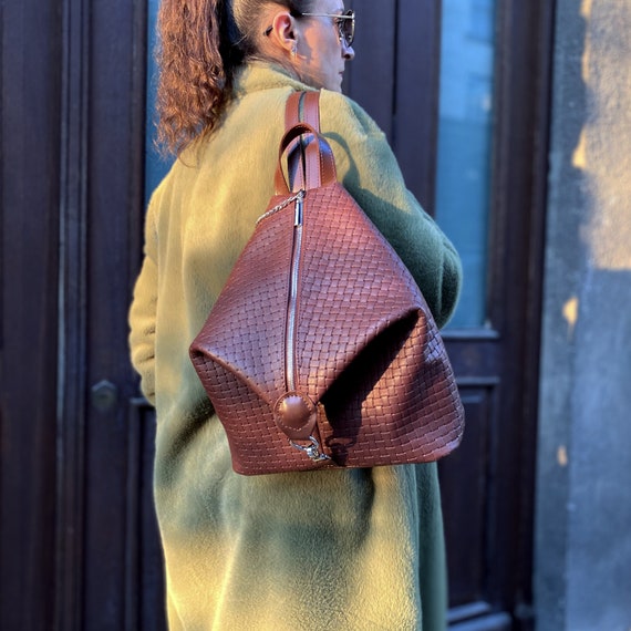 Birkina Leather Bag - Ostrich Effect - Jaclyn Desanges