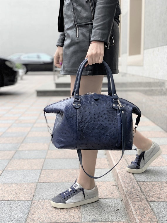 Exotic leathers satchel Louis Vuitton Blue in Exotic leathers