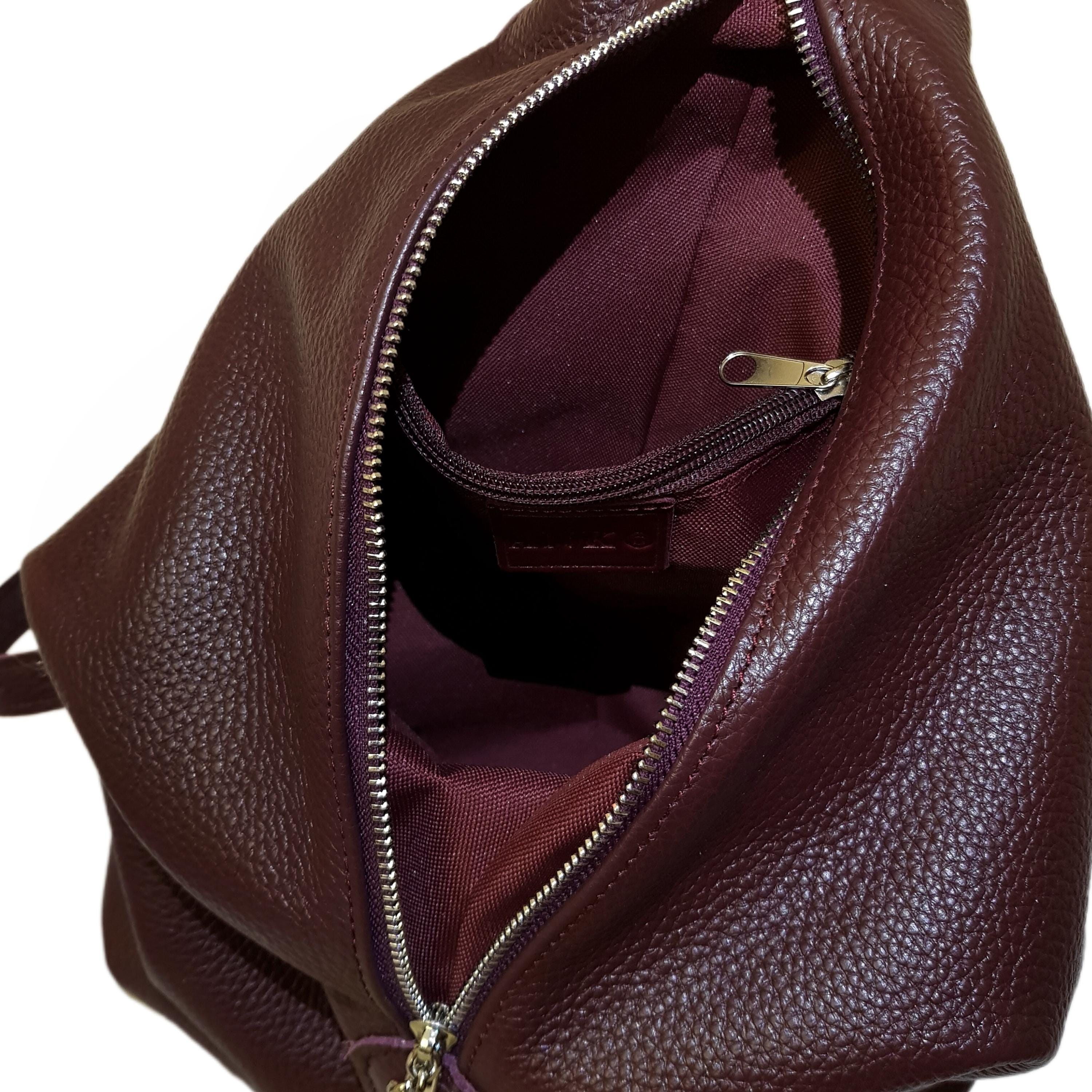 Available in 21 Colors! Burgundy Leather Backpack for Women, Genuine ...