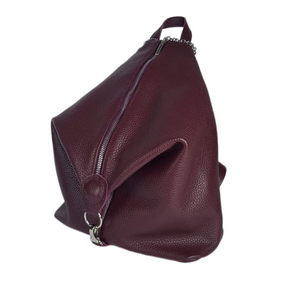 ORI Women\'s Backpack in Burgundy Available in 21 Colors! Burgundy Leather Backpack for Women  main image 3