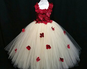 champagne red dress
