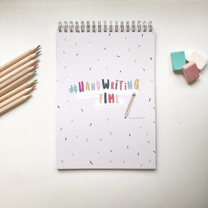 Cuaderno de práctica de escritura a mano para niños (cubierta Sprinkle)