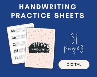 Digital Handwriting Practice Sheets