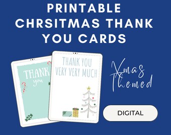 Printable Christmas Thank You Cards