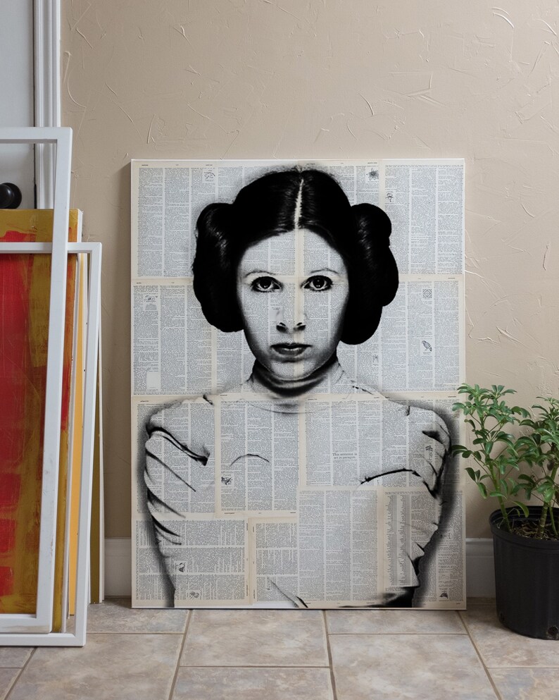 Princess Leia Print Princess Leia Acrylic Painting Wall Art Etsy