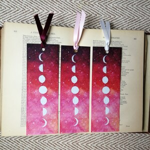 Galaxy Bookmark. Laminated print of an original watercolour painting.