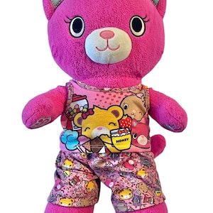 Pink Anime Cat Kitty Catllynn Build A Bear BAB Dressed Stuffed Animal Plush Toy 18in