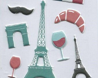 3D Paris Eiffel Tower stickers