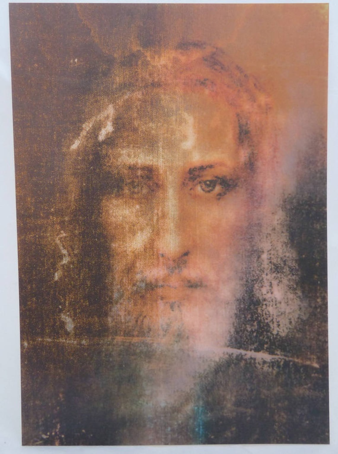 Poster decoration hologram Jesus The Holy Shrair Turin 24 cm | Etsy