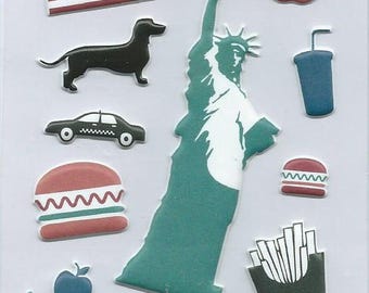 Stickers autocollants 3D  New York Etats Unis