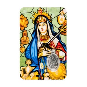 Erzulie Freda, carte médaille avec prière