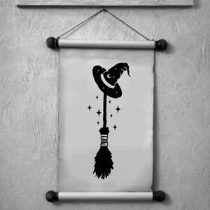 Witch Broom SVG Witch Hat PNG Black Cat SVG Halloween svg, digital download design svg, home decor and witch clip art andwitch vector images. For signs, bannersand scrolls.