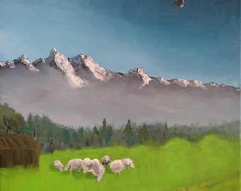 Berglandschaft Acrylmalerei