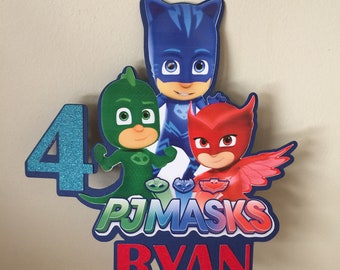 pj masks cake topper
