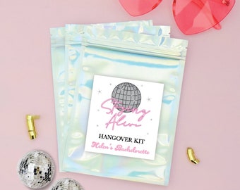 Disco Hangover Kit| Staying Alive Bachelorette Recovery Bags |Staying Alive Hangover Pouch | Last Disco Bachelorette Bag