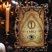 Printable Halloween Gothic Seating Chart Sign, Spooky Candelabra ...