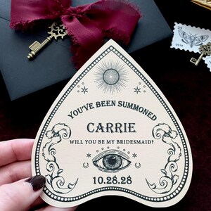 Ouija Bridesmaid Proposal Card| Gothic Maid Of Honor Proposal Card| Bride Or Die Proposal Cards image 3