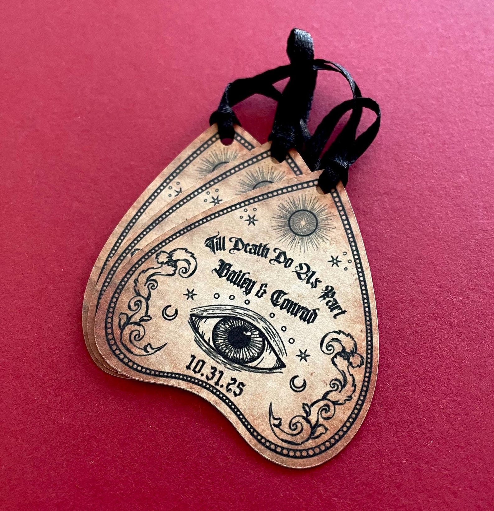 Personalized Couple Ouija Board Tapestry - Memorial Gift Idea For Halloween - Goodbye main image 1