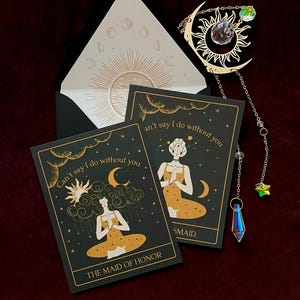Bridesmaid Proposal Tarot Card| Maid Of Honor Proposal Card| Will You Be My Bridesmaid?| Can't Say I Do With Out You