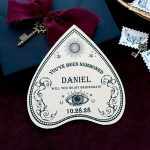 Ouija Bridesmaid Proposal Card| Gothic Maid Of Honor Proposal Card| Bride Or Die Proposal Cards image 7