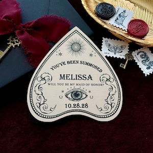 Ouija Bridesmaid Proposal Card| Gothic Maid Of Honor Proposal Card| Bride Or Die Proposal Cards image 4