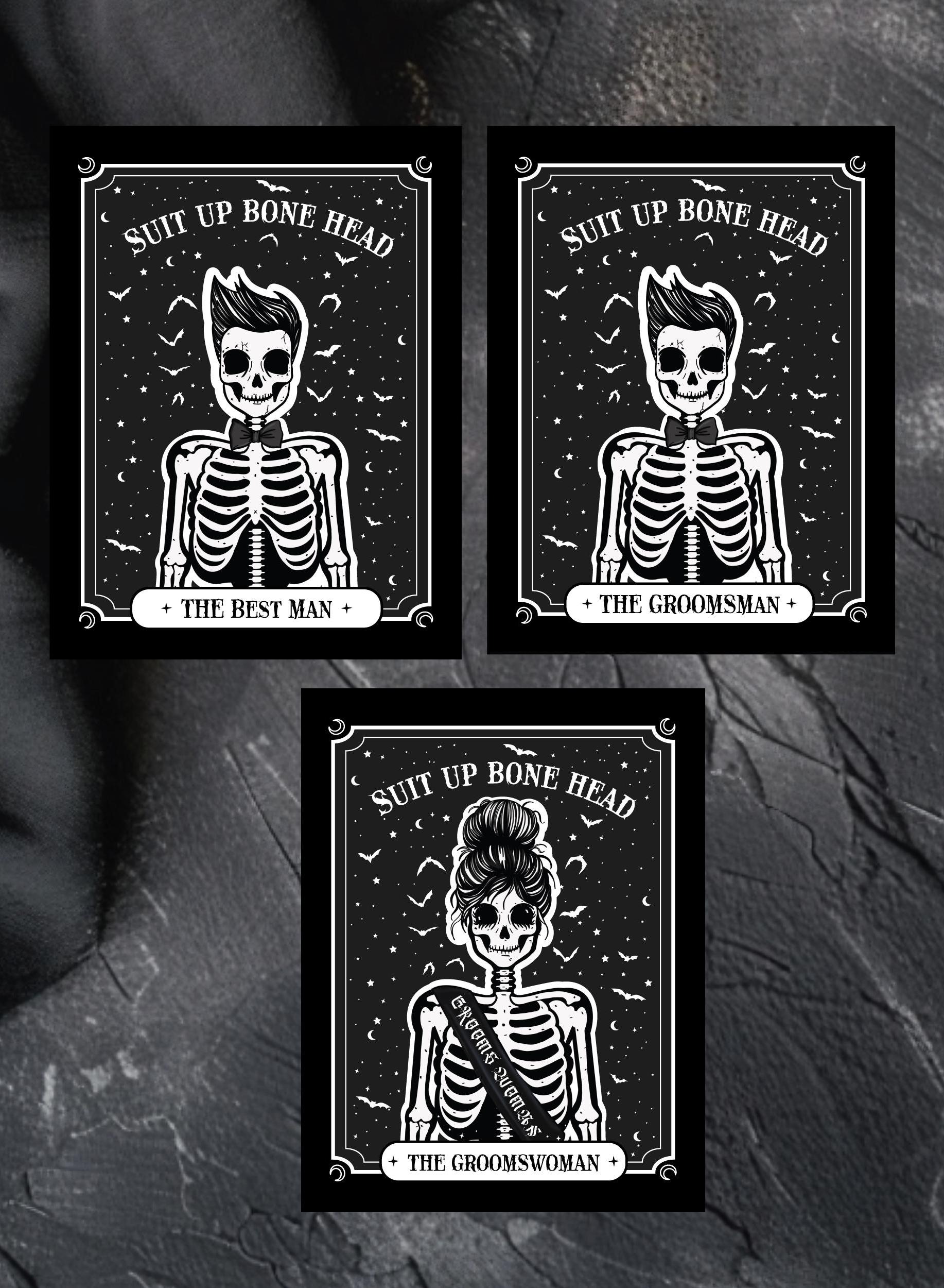 Skeleton Groomsman Proposal Tarot Card| Gothic Best Man Proposal Cards ...
