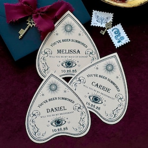 Ouija Bridesmaid Proposal Card| Gothic Maid Of Honor Proposal Card| Bride Or Die Proposal Cards