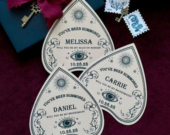 Ouija Bridesmaid Proposal Card| Gothic Maid Of Honor Proposal Card| Bride Or Die Proposal Cards