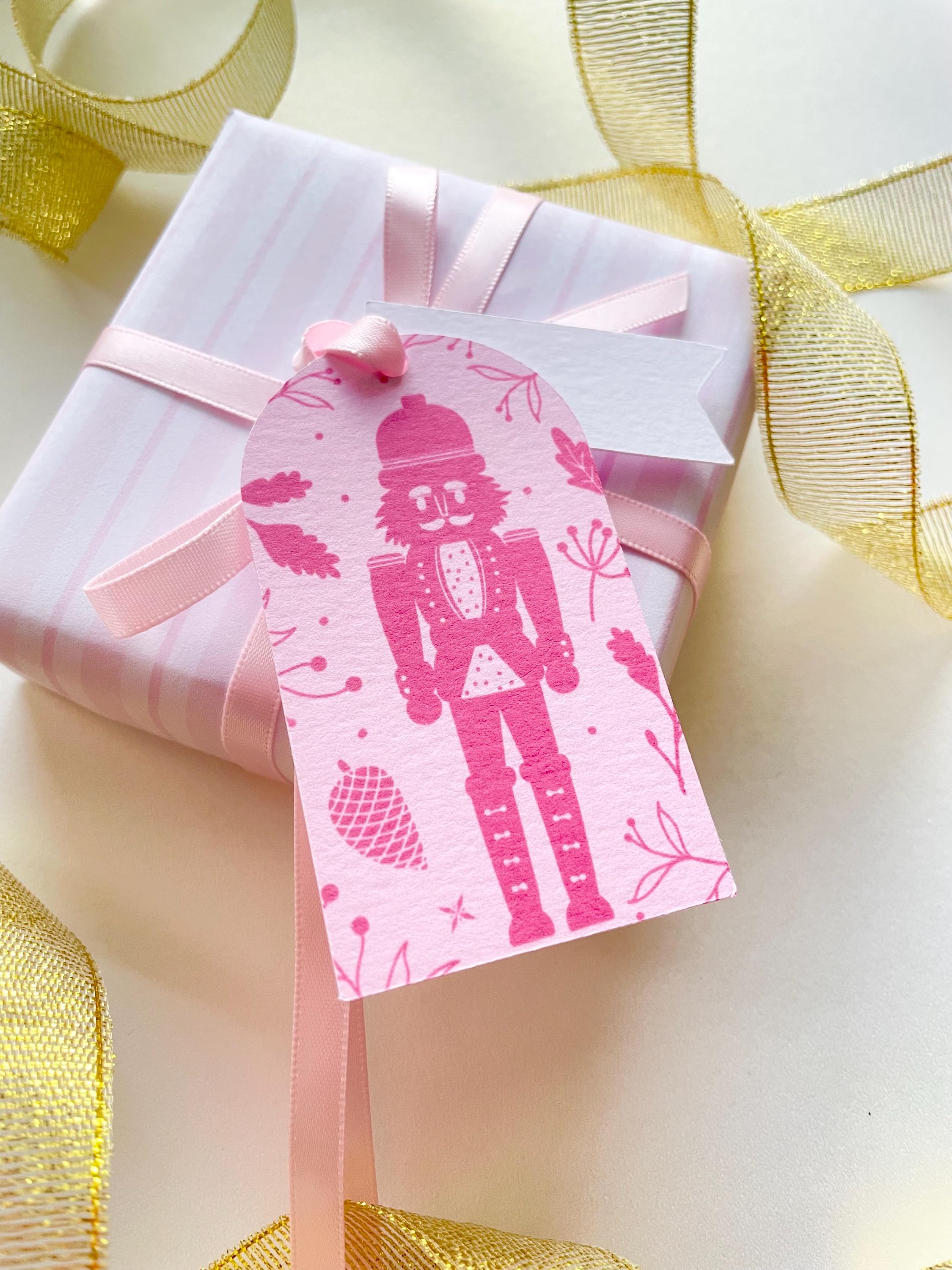 Pink Christmas Gift Tags and Sticker Bundle | Christmas Gift Wrapping ...