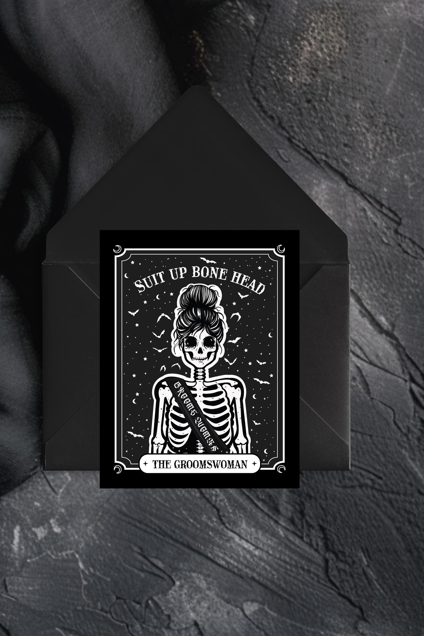 Skeleton Groomsman Proposal Tarot Card| Gothic Best Man Proposal Cards ...
