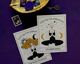Bridesmaid Proposal Tarot Card| Maid Of Honor Proposal Card| Will You Be My Bridesmaid?| Can't Say I Do With Out You