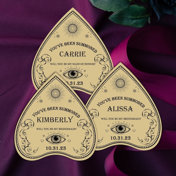 Ouija Bridesmaid Proposal Card| Gothic Maid Of Honor Proposal Card| Bride Or Die Proposal Cards