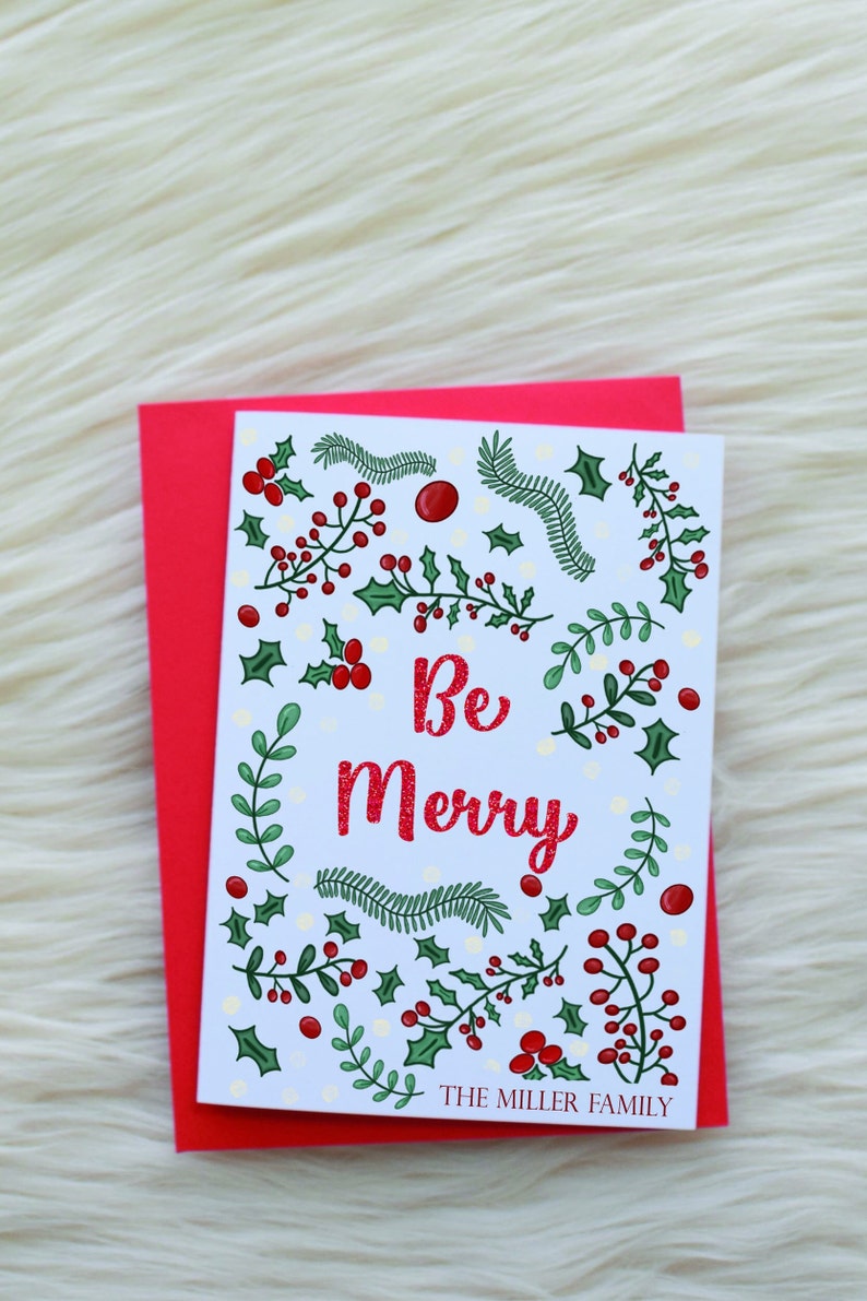 Personalized Christmas Cards Custom Christmas Cards Set Etsy