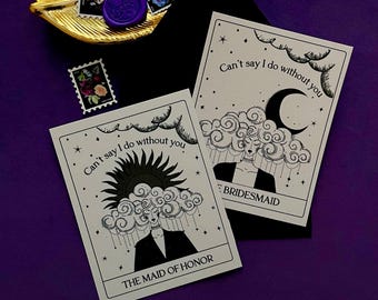Bridesmaid Proposal Tarot Card| Maid Of Honor Proposal Card| Will You Be My Bridesmaid?| Can't Say I Do With Out You