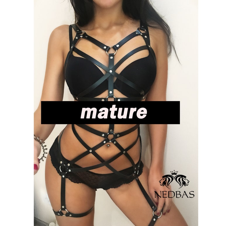 Full body harness lingerie,Bondage harness,Body harness women,Leather body harness,Pentagram harness,Leather harness,Bdsm harness,Mature